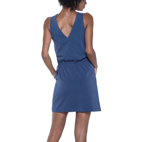 Toad & Co Liv Mini Athleisure Dress Women Medium Blue Outdoor Hiking Camping - Picture 9 of 9